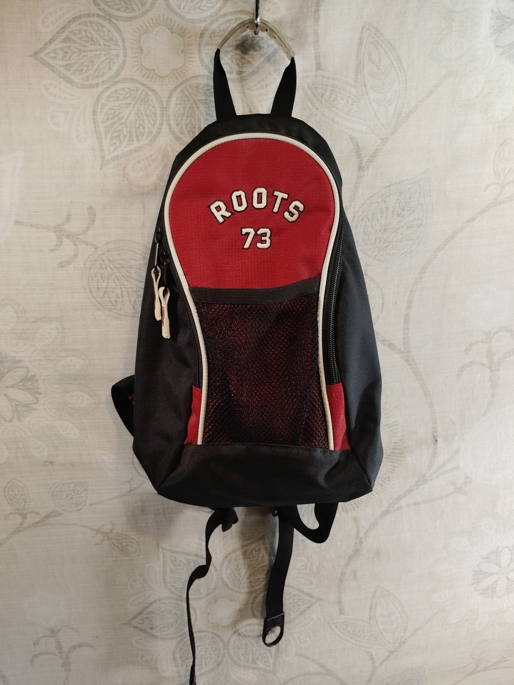 ROOTS Red & Black Backpack - 'Roots 73'